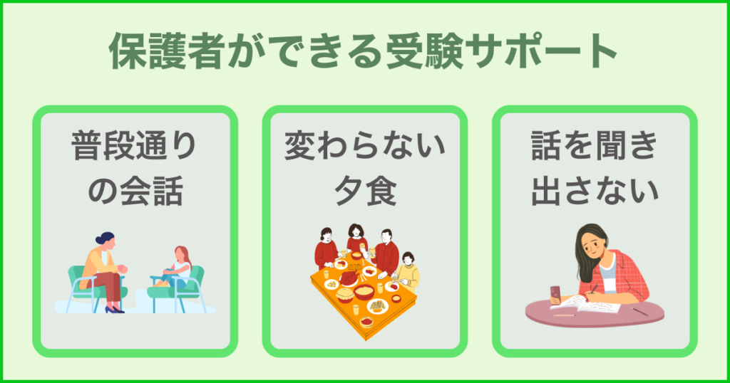 保護者ができる受験サポート