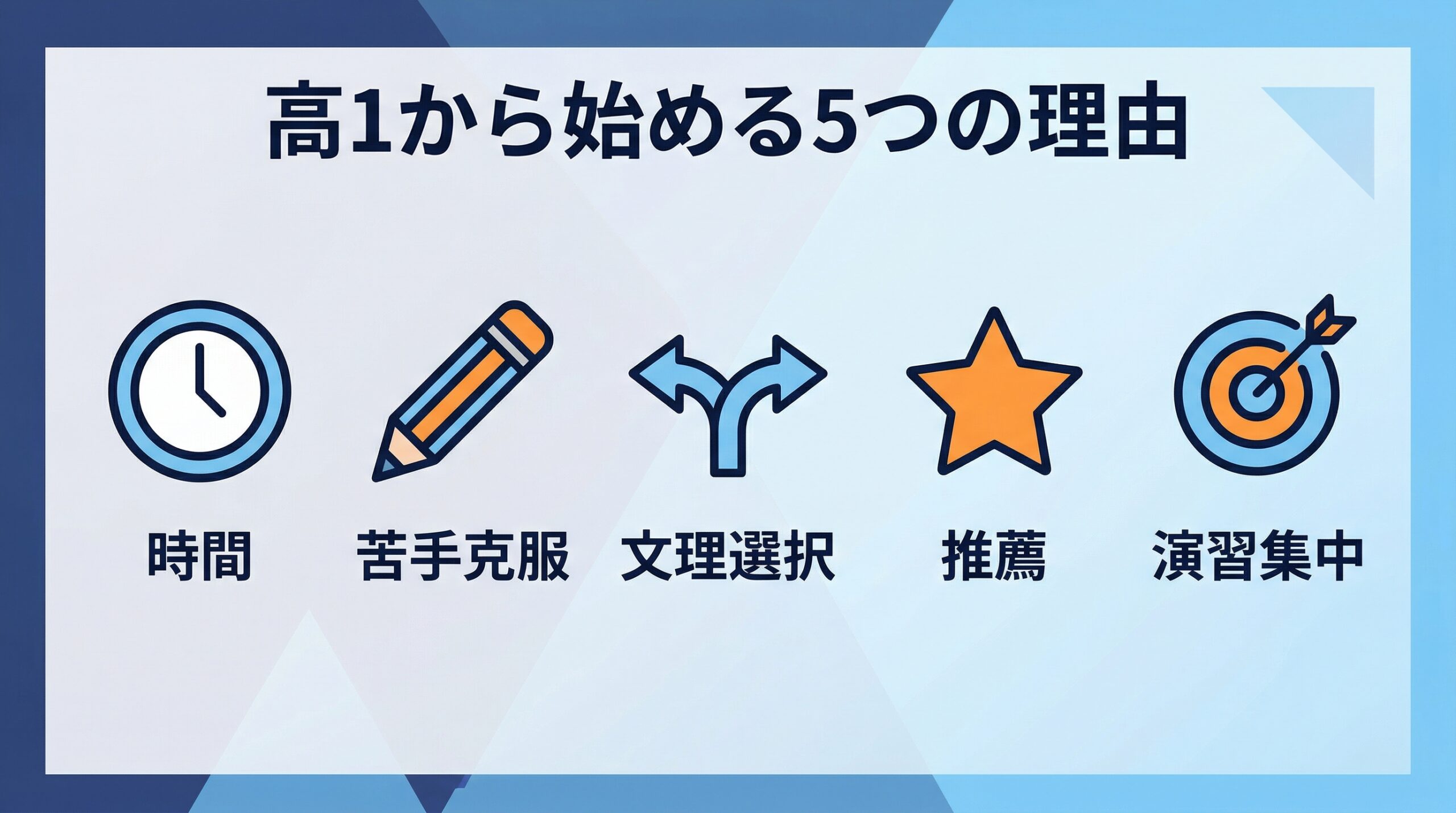 高1から大学受験対策を始めるべき5つの理由