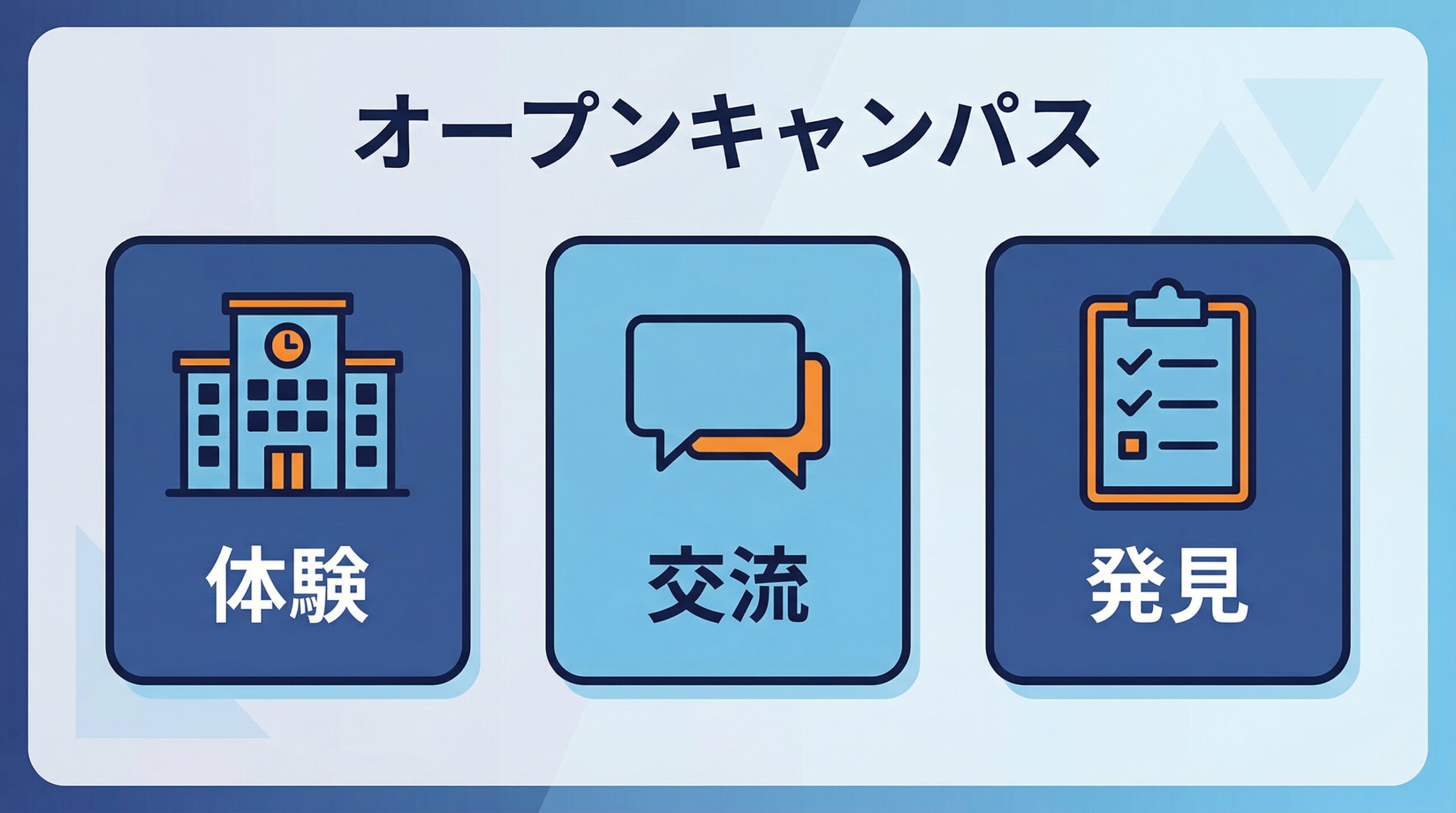 国立大学オープンキャンパスの3つのメリット（体験・交流・発見）