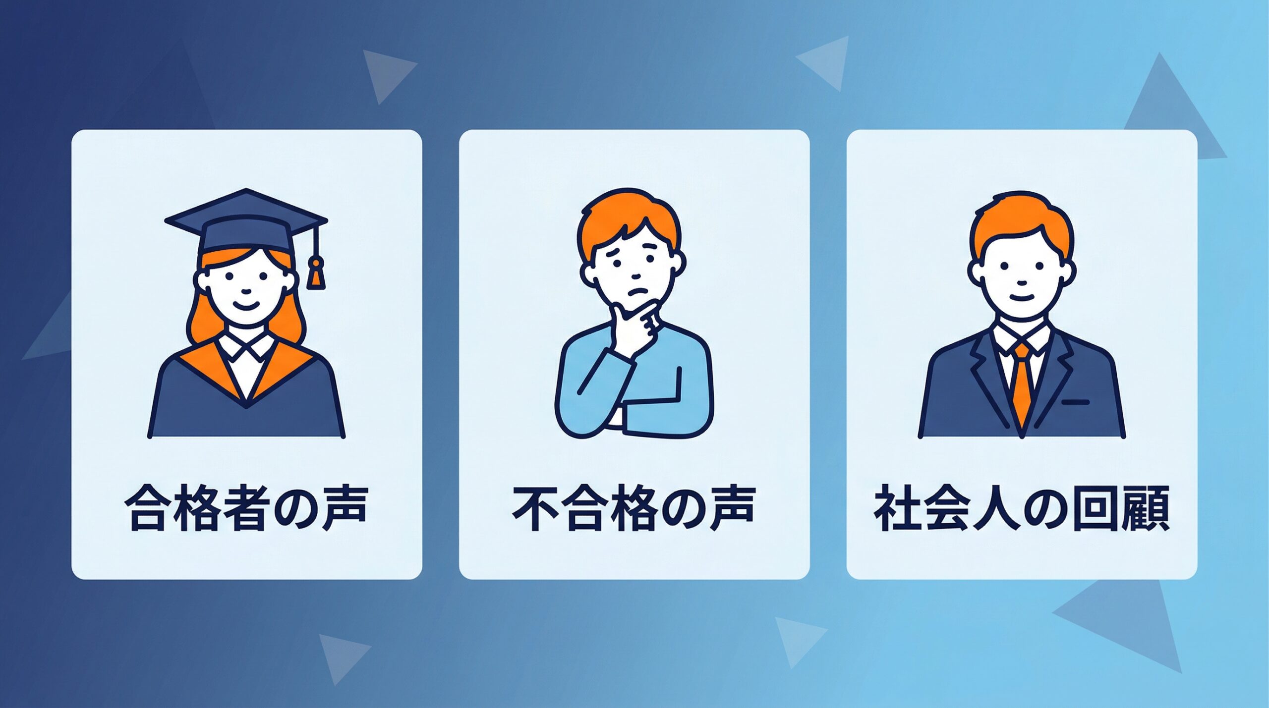 浪人経験者の体験談をまとめたインフォグラフィック