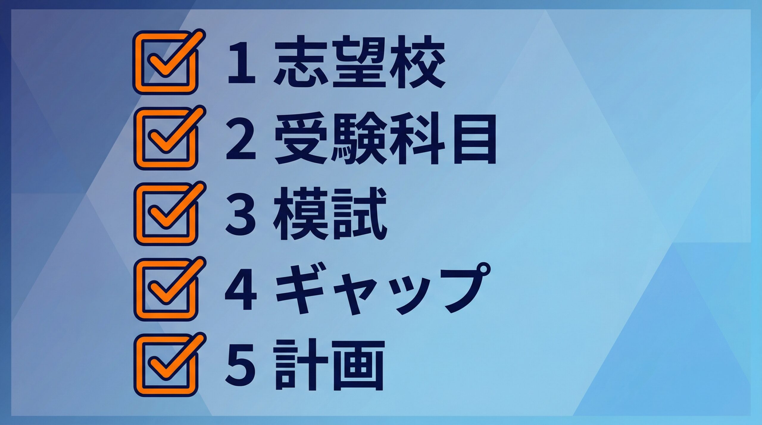 高2がまず取り組むべき5つの準備のインフォグラフィック