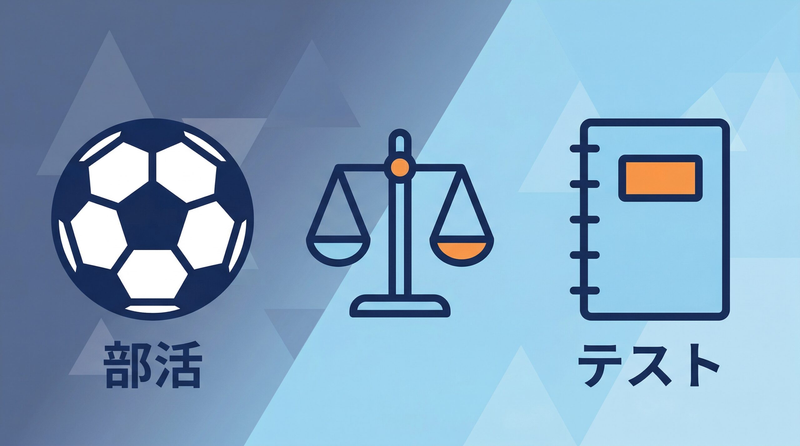 部活と定期テストの両立インフォグラフィック