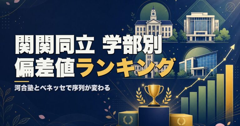 関関同立の学部別偏差値ランキング2026【河合塾・ベネッセ両基準】
