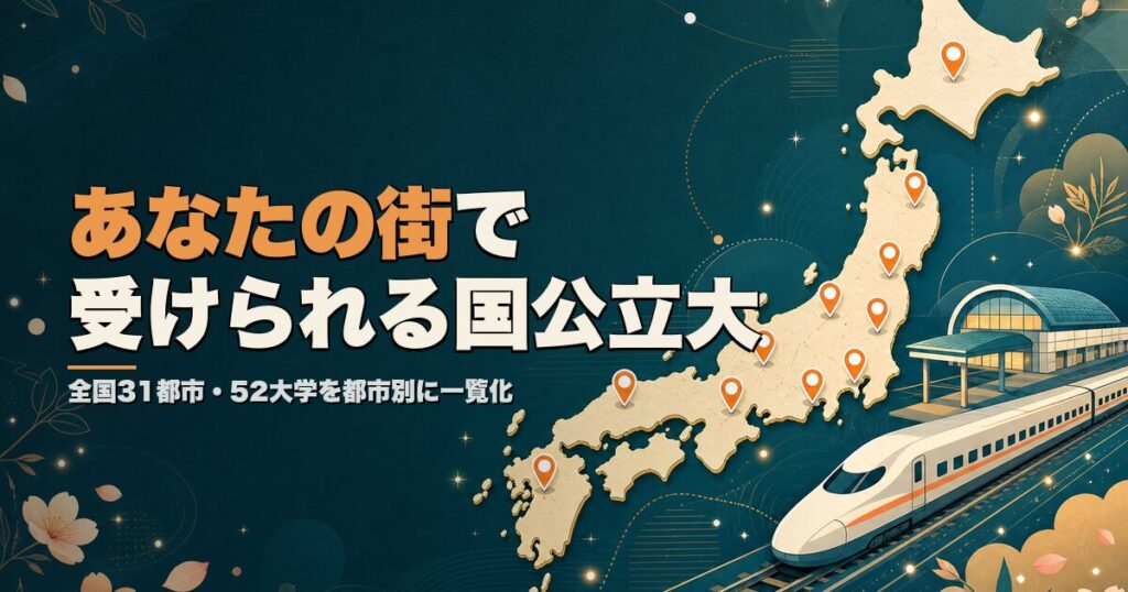 東京・大阪・名古屋で受けられる国公立大は？地方試験会場の都市別一覧