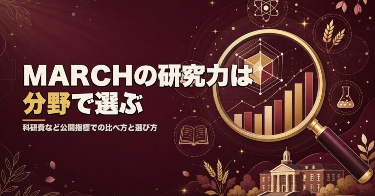 MARCHの研究力を指標で比較 理系は分野別の強みで大学を選ぼう