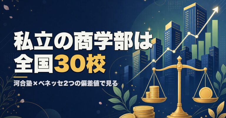 【2027年度】私立商学部の偏差値ランキング全30校 河合塾×ベネッセ