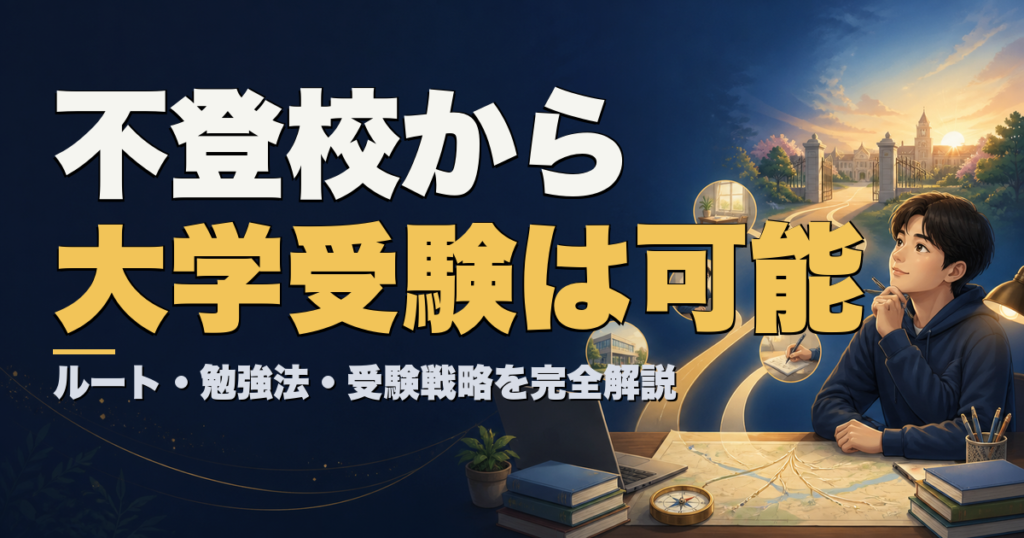 不登校から大学受験は可能 ルート・勉強法・受験戦略