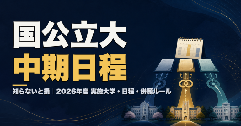 国公立大中期日程 2026年度実施大学・日程・併願ルール