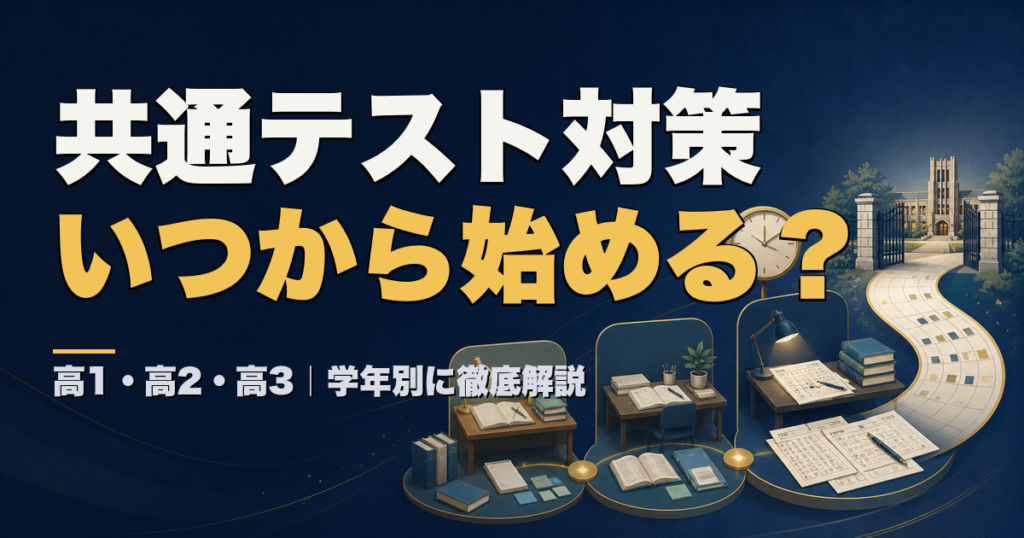 共通テスト対策はいつから始める 高1・高2・高3学年別解説