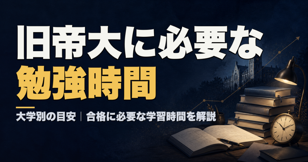 旧帝大合格に必要な勉強時間 学年別スケジュールと教材