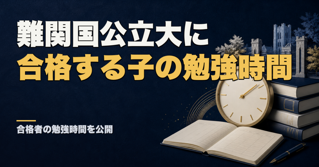 難関国公立大に合格する子は何時間勉強してる？合格者の勉強時間公開